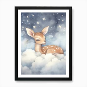 Sleeping Baby Deer 3 Art Print