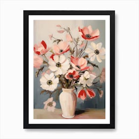 Anemone Flower Still Life Painting 3 Dreamy Art Print