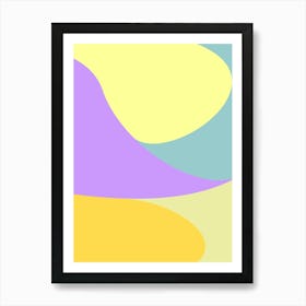 Soft Color Abstract Waves 3 Art Print