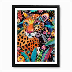 Leopard In The Jungle 44 Art Print