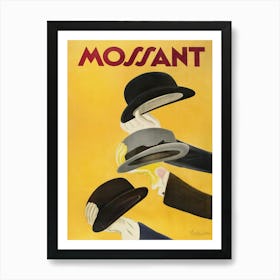 Mossant Hats Vintage Poster Art Print