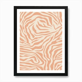 Zebra Stripes Earth Tones Art Print