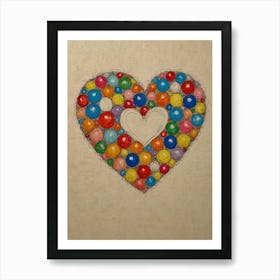 Heart Of Candy 1 Art Print