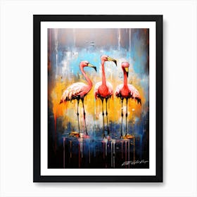 Flamingo Us - Pink Flamingos Art Print