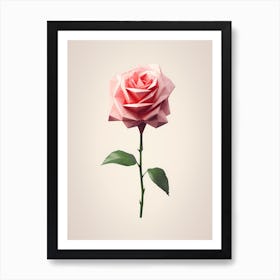 Origami Rose 2 Art Print