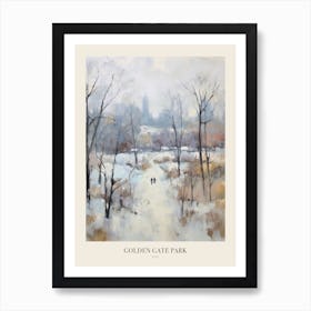 Winter City Park Poster Golden Gate Park Kiev Art Print