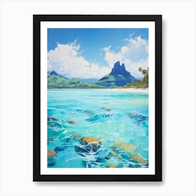 An Oil Painting Of Matira Beach, Bora Bora 2 Art Print