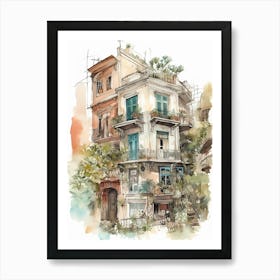 Palermo Buenos Aires Neighborhood, Watercolour 7 Art Print