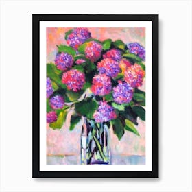 Hydrangea  Matisse Style Flower Art Print