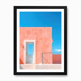 Coral House In The Beach Summer Photography Art Print