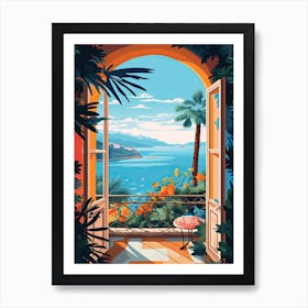 Amalfi Window 1 Art Print