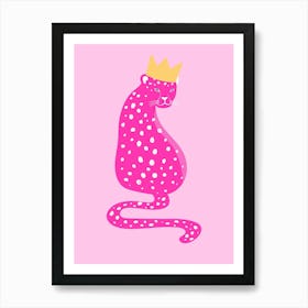 Leopard In A Crown Art Print