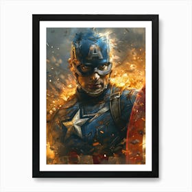 Captain America 29 Art Print