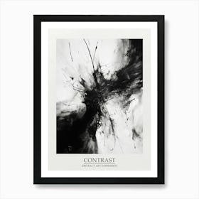 Contrast Abstract Black And White 2 Poster Art Print