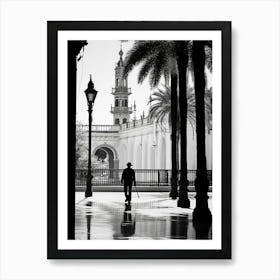 Seville, Spain, Black And White Analogue Photography 3 Art Print