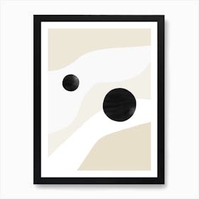 Planet Galaxy Black Art Print