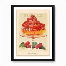 Raspberry Jelly Retro Collage 2 Poster Art Print