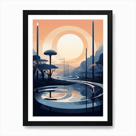 Futuristic Abstract Minimalist 11 Art Print