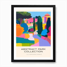 Abstract Park Collection Poster Villa Borghese Gardens Rome 2 Art Print