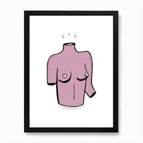 Woman Power: Torso With Breasts Art Print