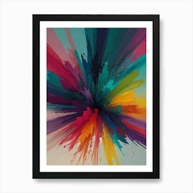 Colorful Paint Splatter Art Print