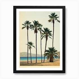 Myrtos Beach Kefalonia Greece Vintage Art Print