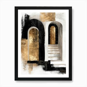 Black And Gold 42 Art Print