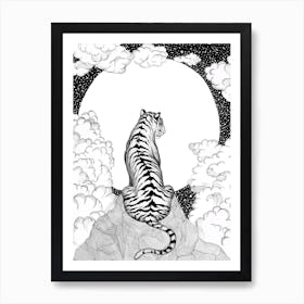 Tiger Moon Art Print