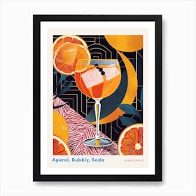 Art Deco Aperol Spirtz 1 Poster Art Print