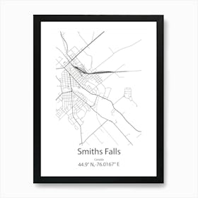 Smiths Falls,Canada Minimalist Map Art Print