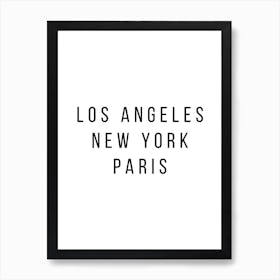 Los Angeles New York Paris 2 Poster