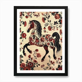 Chinese Lunar Year Of The Horse 3 Full William Morris Style Art Print