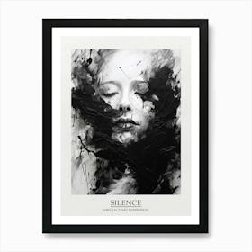 Silence Abstract Black And White 12 Poster Art Print