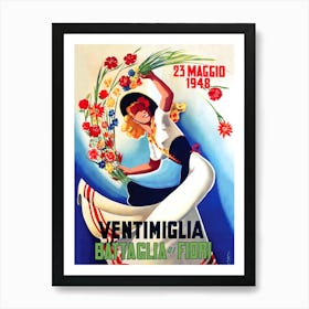 Flower Festival In Ventimiglia, Italy Art Print