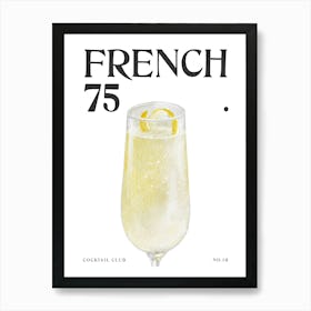 Watercolour French 75 Art Print