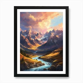 Landscape Painting 3 Art Print