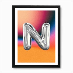 Chrome N Poster Art Print