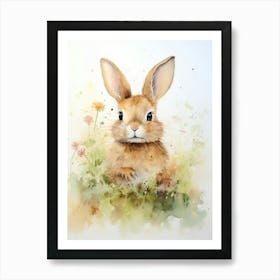 Bunny Drawing Rabbit Prints Watercolour 5 Art Print