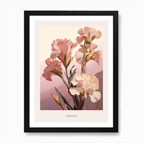 Floral Illustration Freesia 3 Poster Art Print