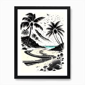 Road To The Beach Art Print