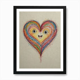 Rainbow Heart 6 Art Print