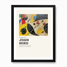 Museum Poster Inspired By Joan Miro 3 Art Print