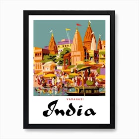 India, Varanasi, the Holy City Art Print