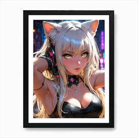 Anime Girl With Cat Ears 8 Poster