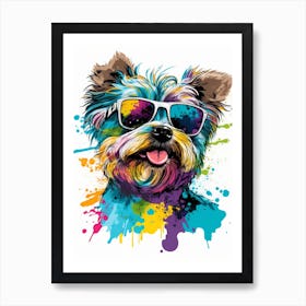 Yorkshire Terrier Watercolor Pop Art Print