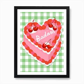 Badass Retro Cake Art Print