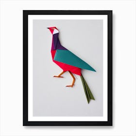 Pheasant 3 Origami Bird Art Print