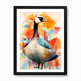 Bird Painting Collage Goose 1 Art Print