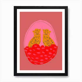 Leopards Illustration Art Print