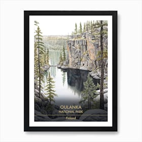 Oulanka National Park Finland Watercolour 1 Art Print